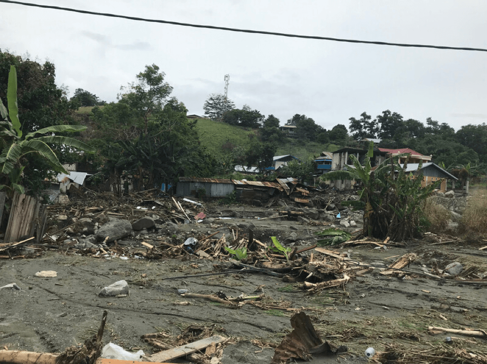 Flash flood damage in Sentani, Papua Indonesia.