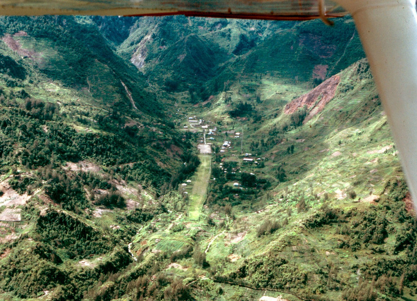 Historical photo of Beoga airstrip in Papua, Indonesia served by mission aviation fellowship charity